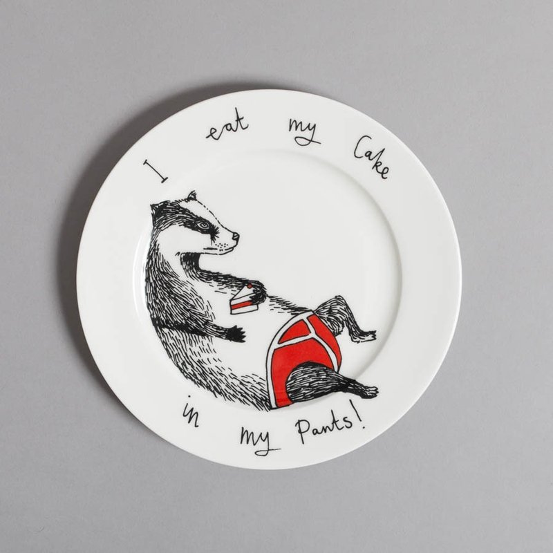 I eat my cake in my pants 骨瓷餐盘 | Jimbobart
