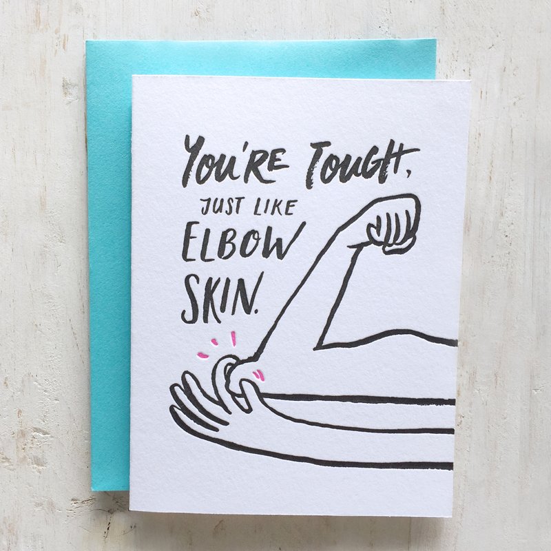 You're Tough Letterpress Card