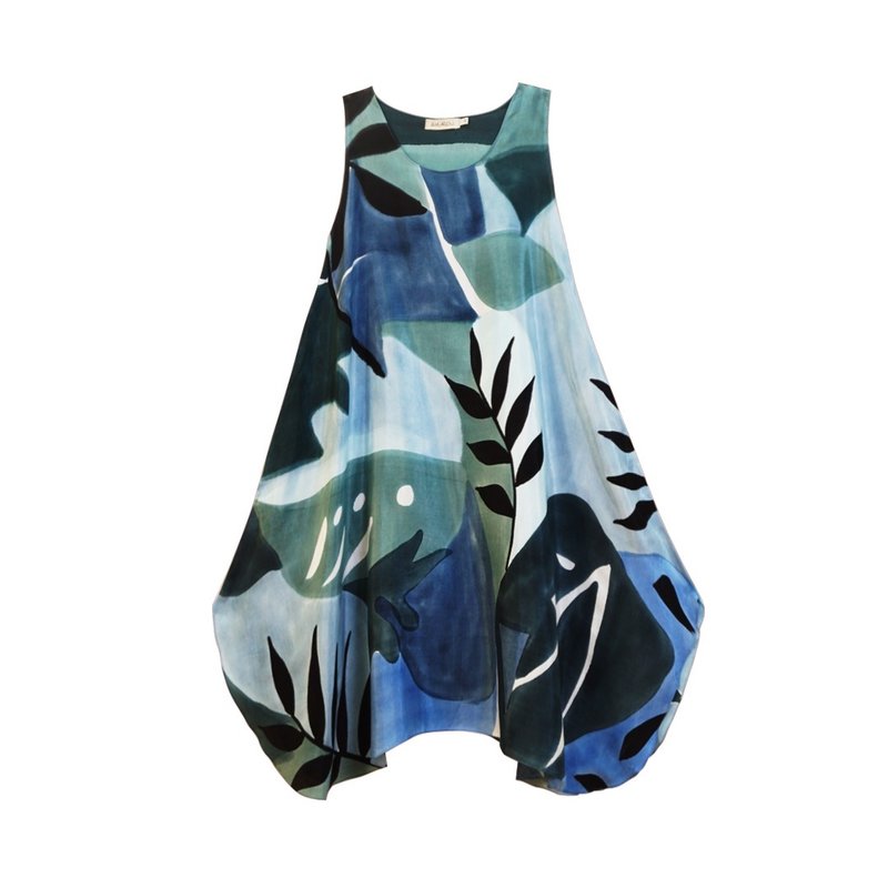 Dress Hand Paint Soft Cotton for Yoga Vacation Holidays Summer Beach S,M,L,XL