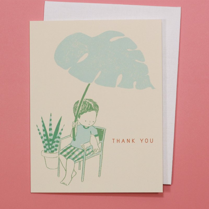 Thank you Card - Monstera Leaf