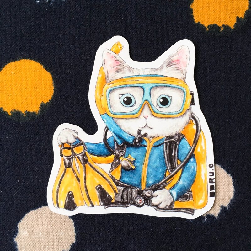 我的志愿: 猫猫潜水员 贴纸