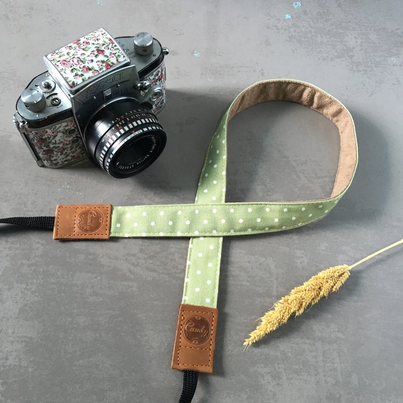 Green Polkadot Mirrorless camera Strap