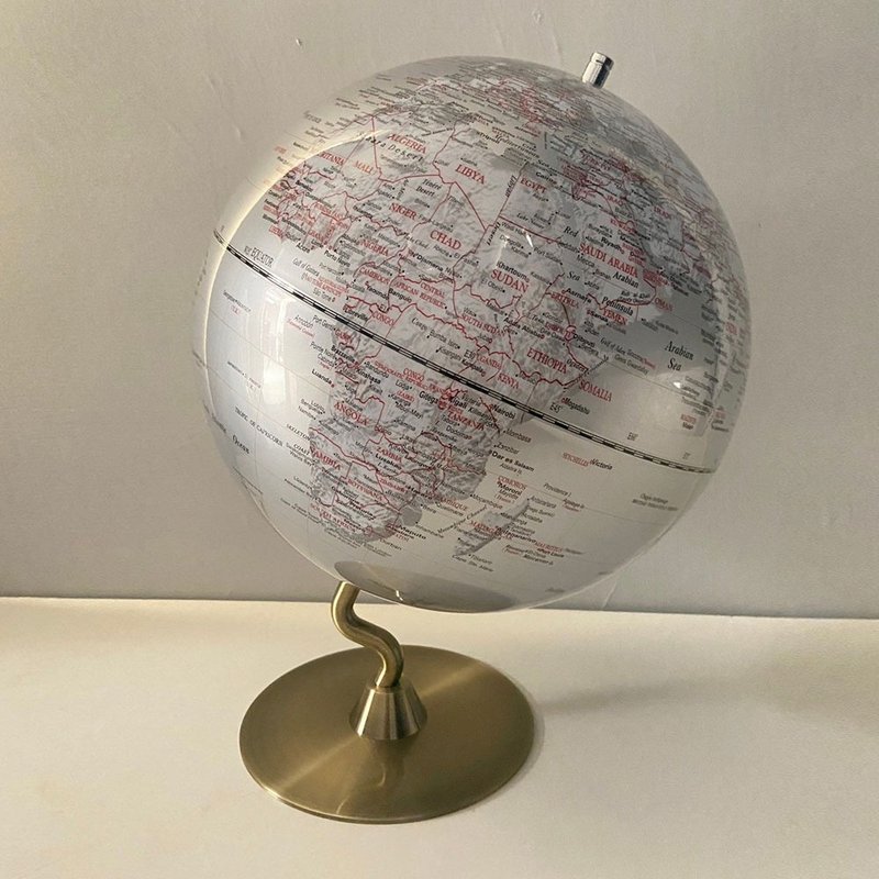 Skyglobe 12寸银色时尚金属底座地球仪(英文版)