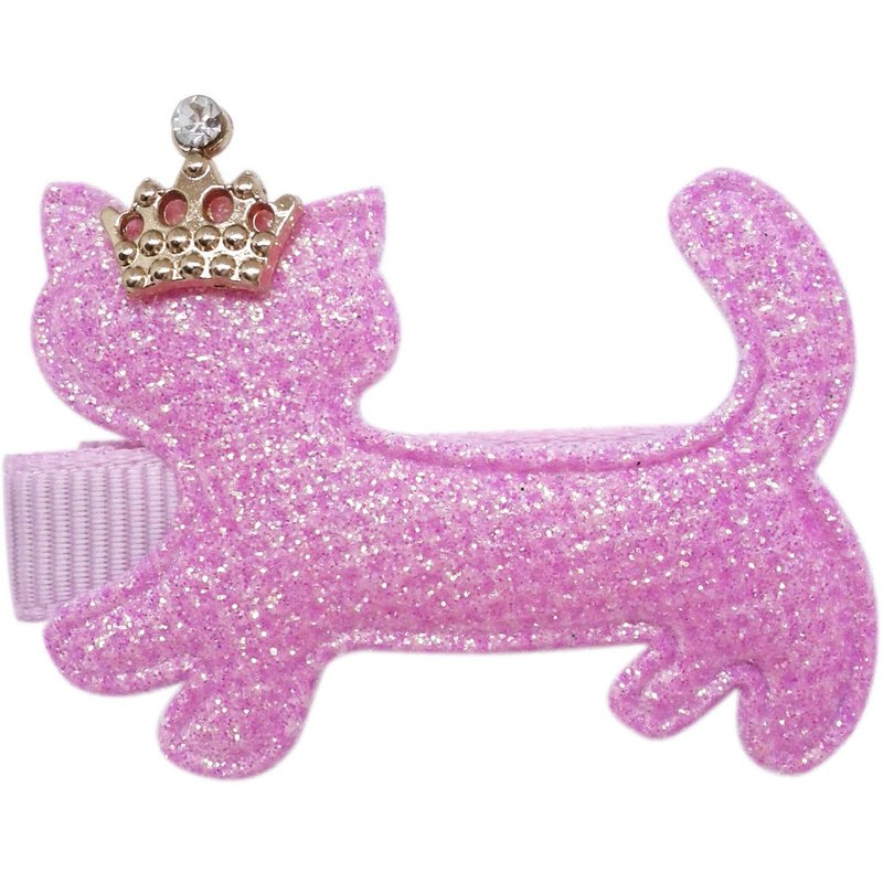 Cutie Bella 猫咪发夹 全包布手工发饰Crown Cat-Lilac