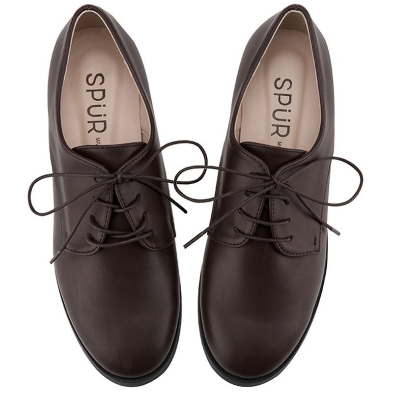 SPUR 简约绑带牛津鞋 LF7027 BROWN