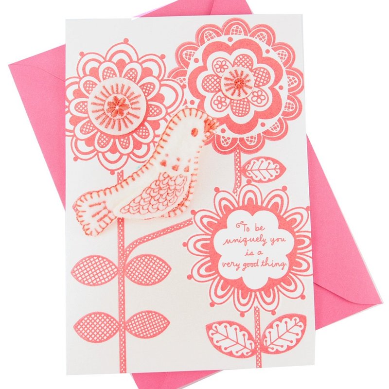 小鸟来采花蜜【Hallmark-Signature经典手工系列 生日祝福】