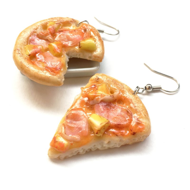 Pizza becon earringg