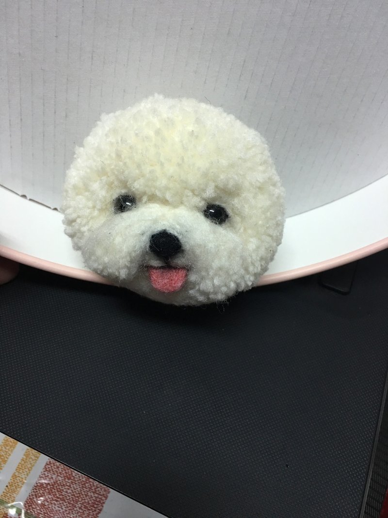 claire专属订单 pompom 比熊犬胸针