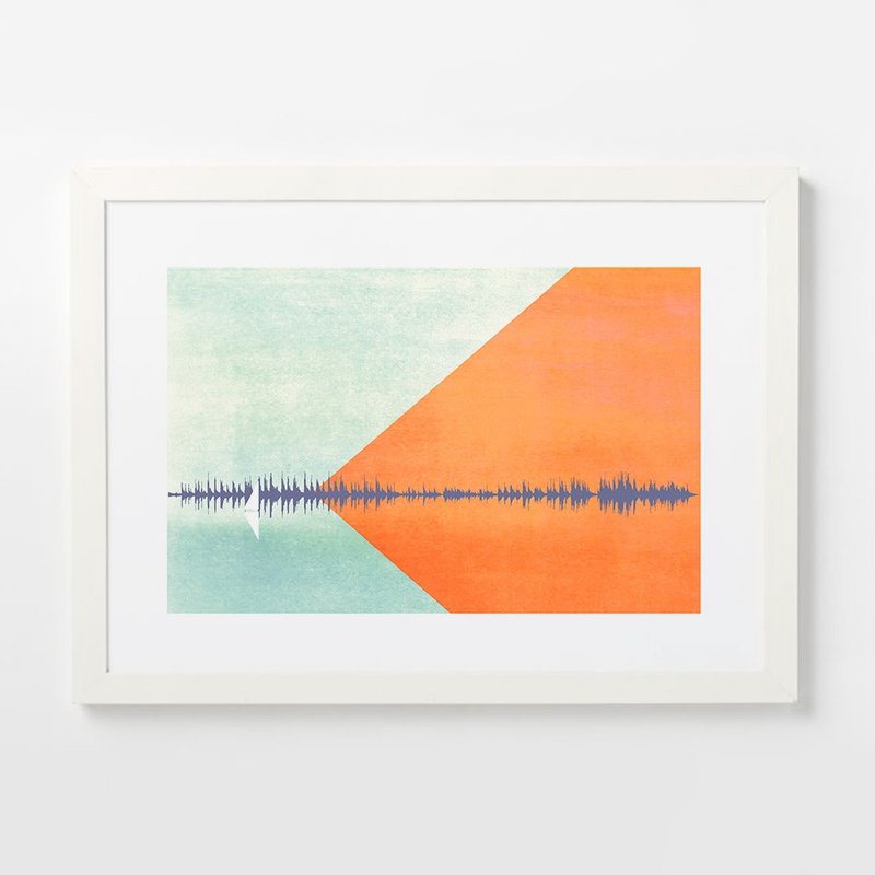 定制声波艺术装饰画 抽象画 声音的风景 A3