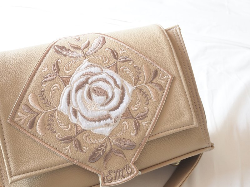 包包 EMBROIDERER BANGKOK-amelia leather bag (beige)