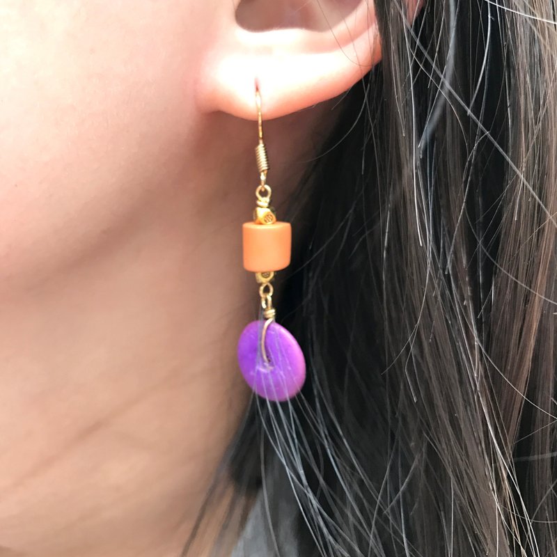 Why Not?也可!椰壳耳环 PURPLE