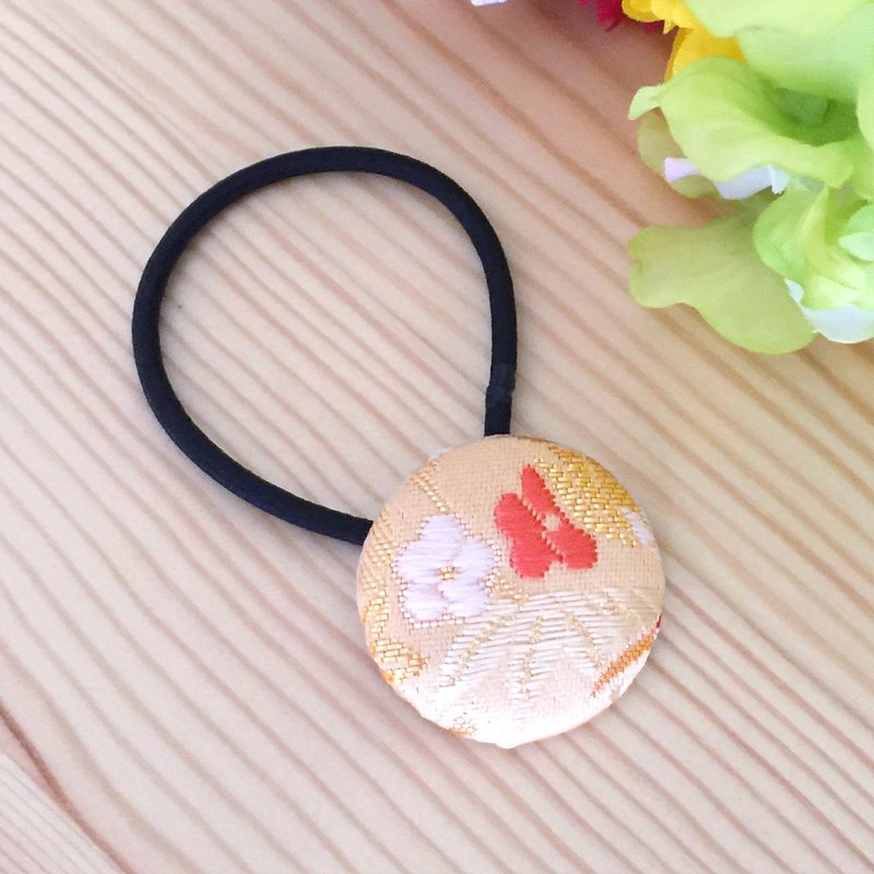 Hair elastic with Japanese Pattern, Kimono (Small) "Brocade"