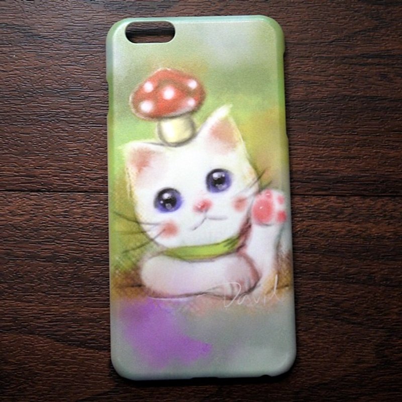 水彩猫 s016期待好天气 大卫画猫 iPhone(i5.i6s,i6splus.I7.I7plus)/Android(Samsung三星, HTC, Sony) 设计师款 手机壳/保护套/ 猫咪 猫 手机壳