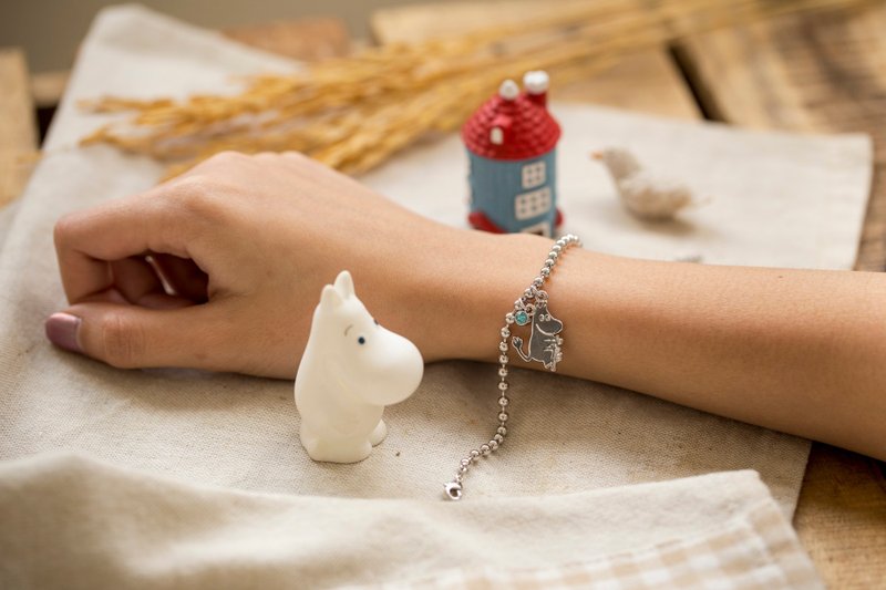 Bracelet with Blue Crystal - Moomin pendant