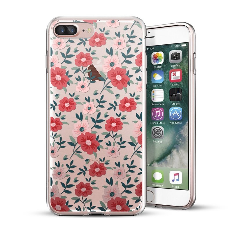 AppleWork iPhone 6/6S/7 Plus 原创保护壳 - 粉红花 CHIP-063