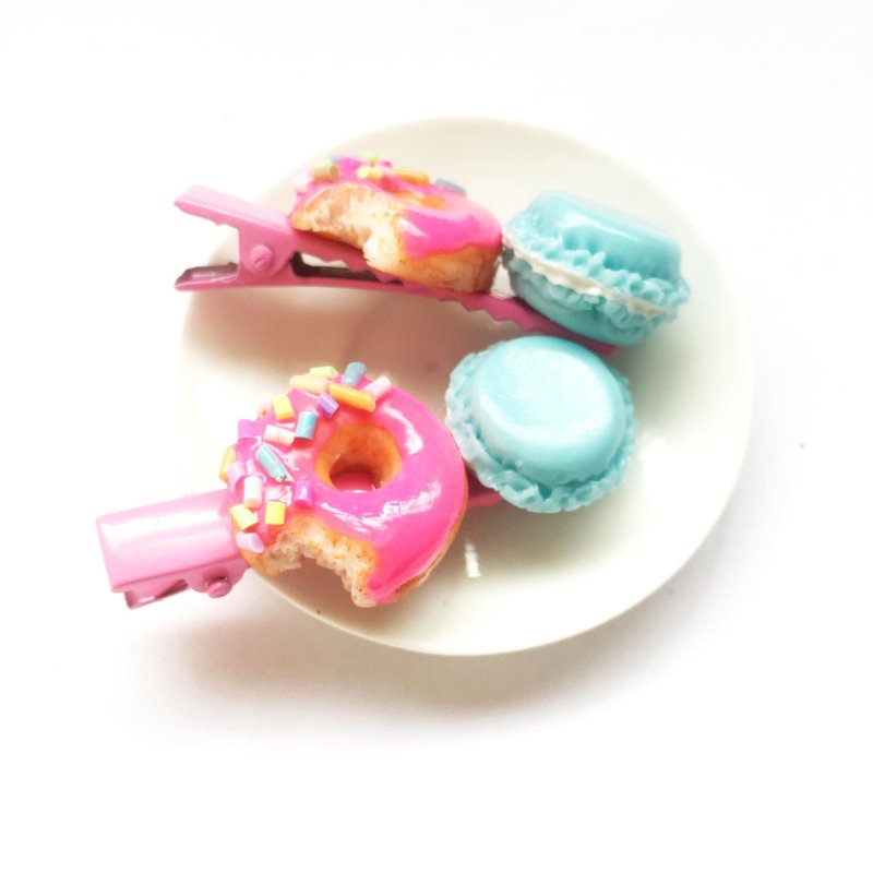 Donut + macaron 7 hairclip