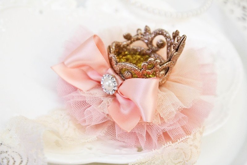 公主的梦幻皇冠~宝宝发带组 - 围嘴/口水巾 - 其他材质 粉红色