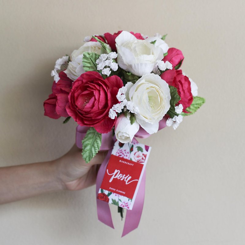 VB104 : Valentine's Day Bouquet, Pink Mauve - 植栽/盆栽 - 纸 粉红色