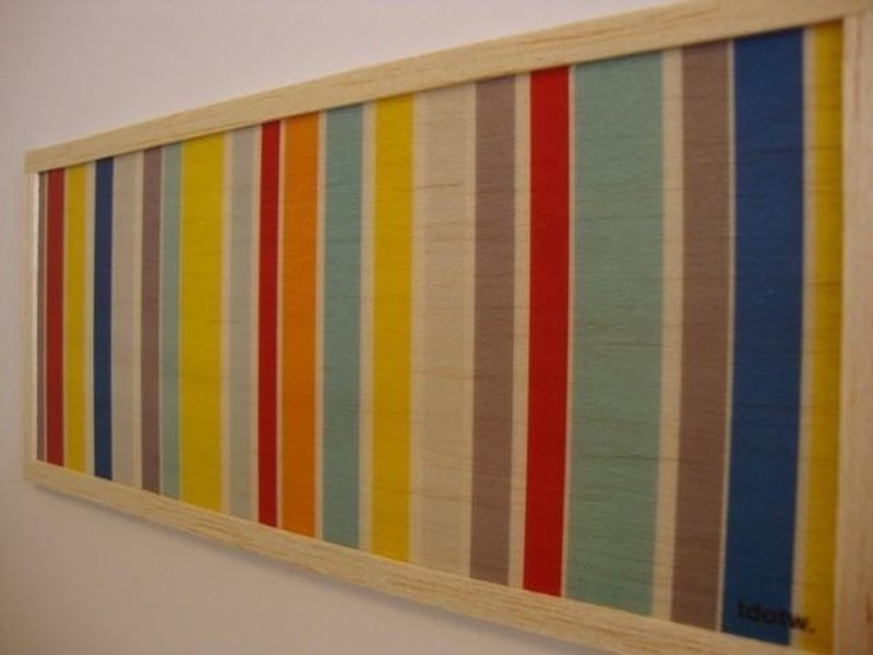 colourful stripe - 墙贴/壁贴 - 木头 多色