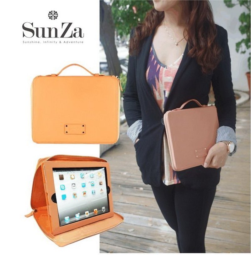 iPad Lux立式时尚提案包-扶桑橘 - 电脑包 - 真皮 