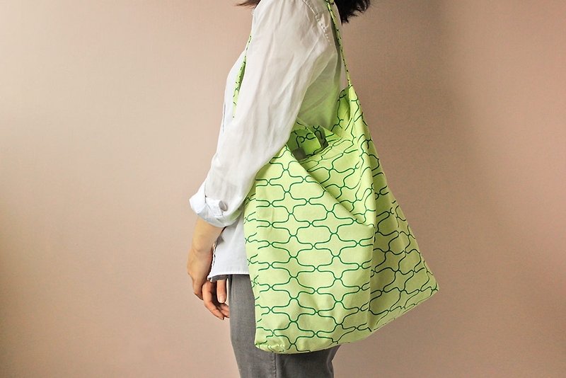 长短把提袋-果绿色 - 侧背包/斜挎包 - 其他材质 绿色