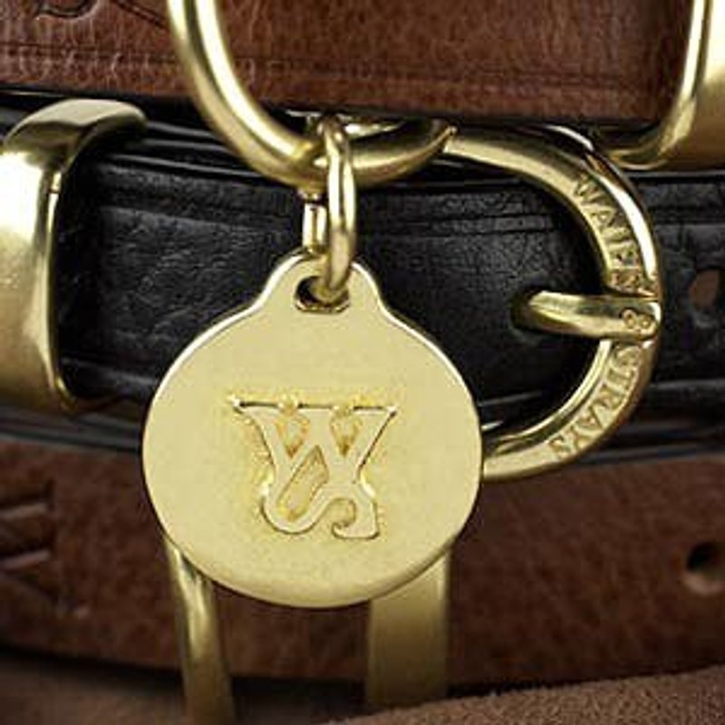韦斯 [W&S] 实心黄铜宠物吊牌 (不提供刻字服务) - 项圈/牵绳 - 其他金属 