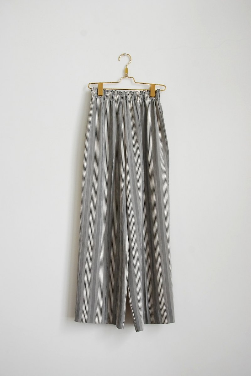 细灰条纹裤 - 女装长裤 - 其他材质 