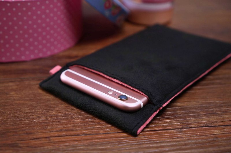 Ob2 基本款二代【XL size迷黑粉金】可擦拭手机套-适用全手机型号保护套 - 手机壳/手机套 - 聚酯纤维 粉红色