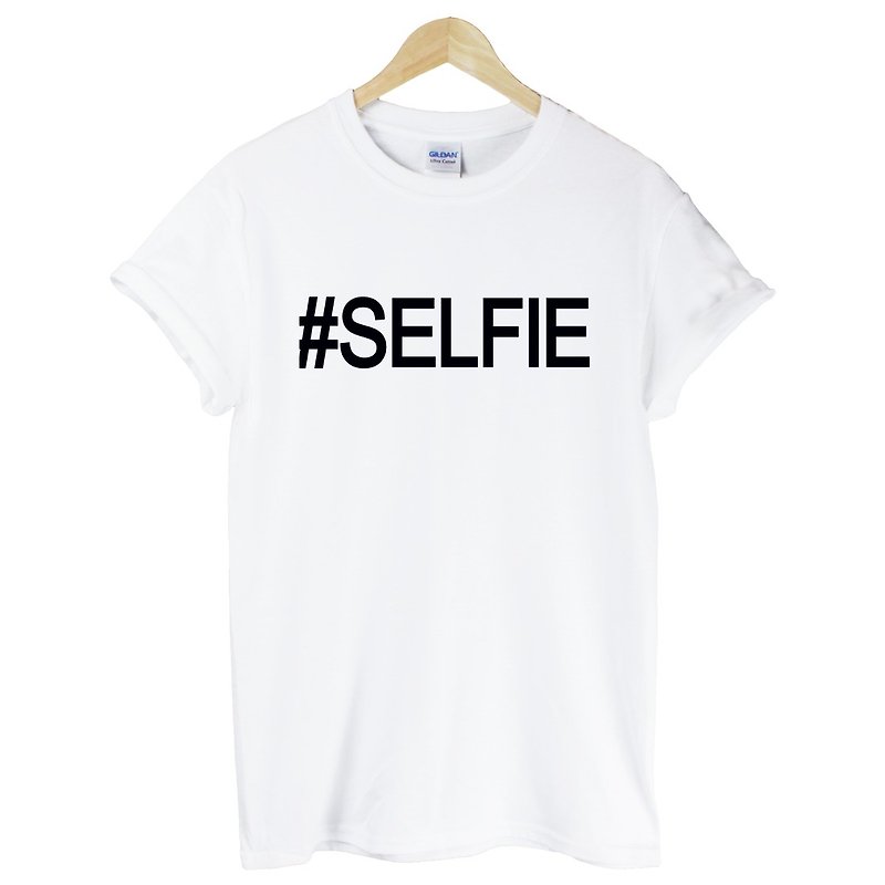 Hashtag Selfie短袖T恤-2色 自拍 文字 设计 文青 - 男装上衣/T 恤 - 其他材质 多色