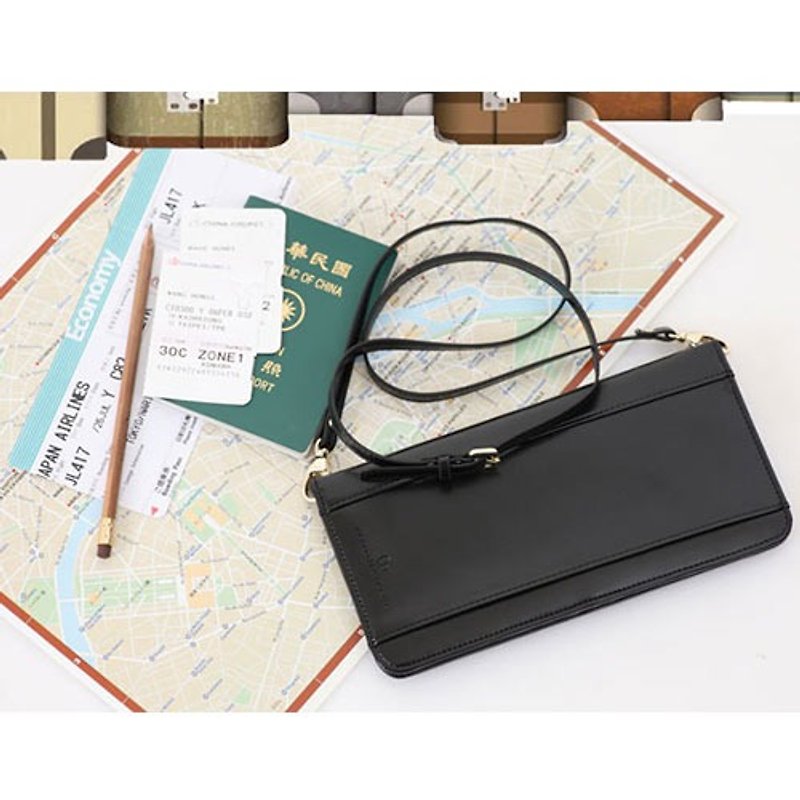 Organized Travel- 肩背式护照包(时尚黑) - 侧背包/斜挎包 - 其他材质 黑色