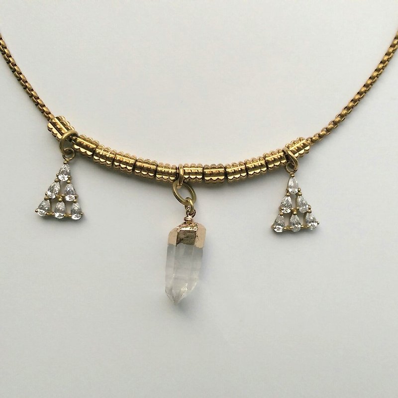 Talisman锆石白水晶项链 - 项链 - 宝石 