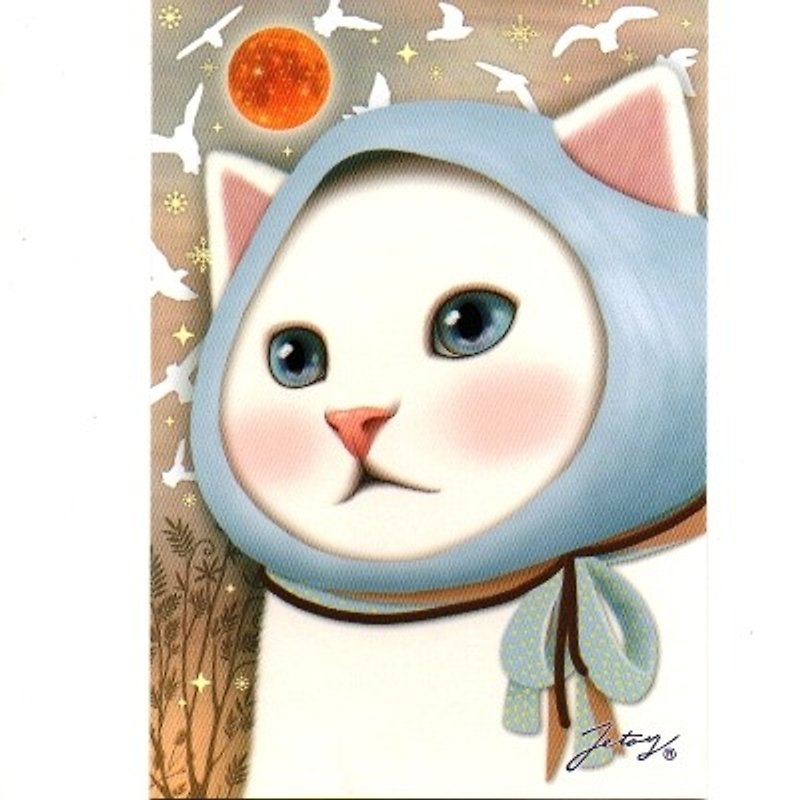 JETOY,甜蜜猫 明信片 _Bird (J1407137) - 卡片/明信片 - 纸 灰色