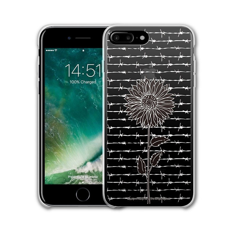 AppleWork iPhone 6/7/8 Plus 太阳花保护壳 - 向日葵 PSIP-306 - 手机壳/手机套 - 塑料 黑色