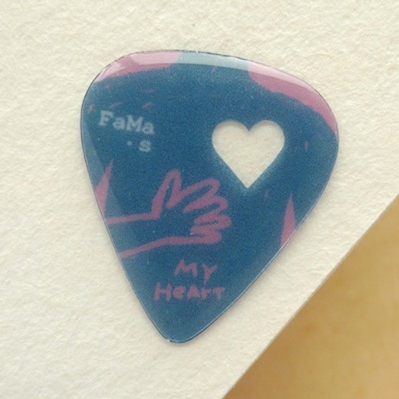 FaMa s Pick吉他弹片 空心 心不空 - 卡片/明信片 - 树脂 蓝色