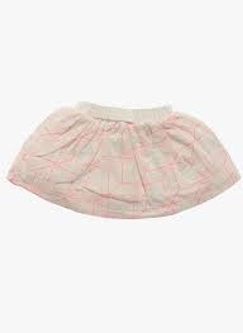 2014秋冬 NUNUNU 白色萤光粉网格纹短裙/GRID skirt - 其他 - 其他材质 粉红色
