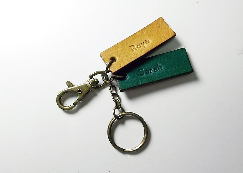 [情人订制]皮革层次钥匙圈(1件) - 钥匙链/钥匙包 - 真皮 黄色