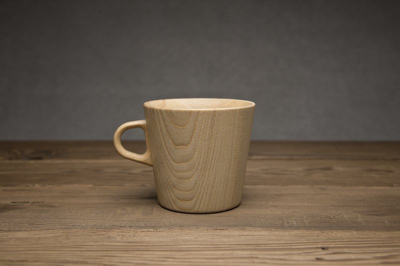 高桥工艺 手工 木头 马克杯  M  size KAMI Mug Cup  M - 咖啡杯/马克杯 - 木头 卡其色