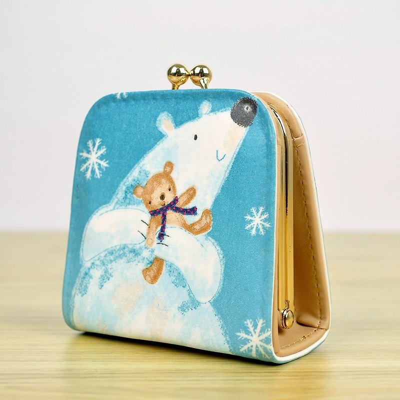 圣诞礼物 交换礼物- 北极熊口金零钱包 - 零钱包 - 真皮 多色