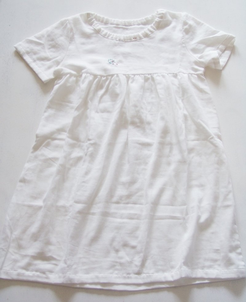 棉．麻 洋装/连衣裙 白色 - 娃娃装--苹果树下