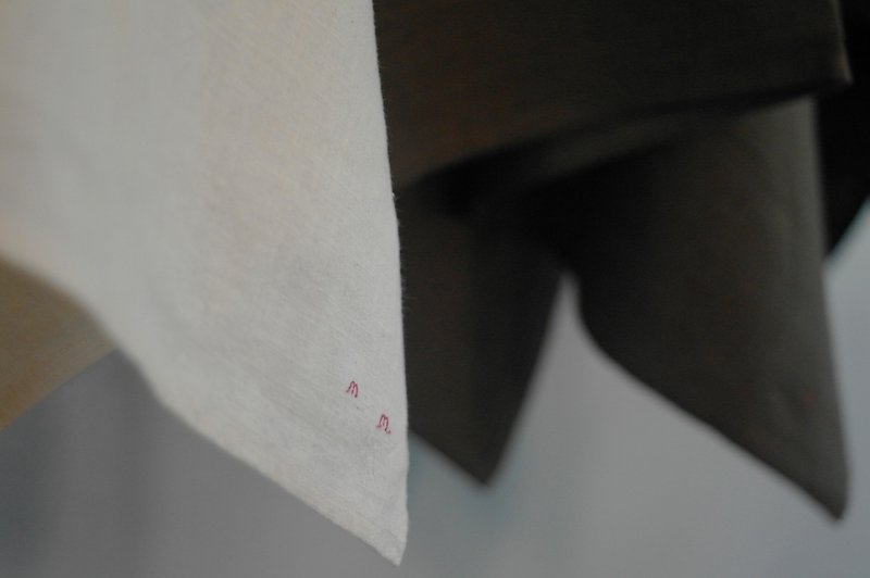 厨房用纯麻布巾 (小-白) - 围裙 - 其他材质 白色