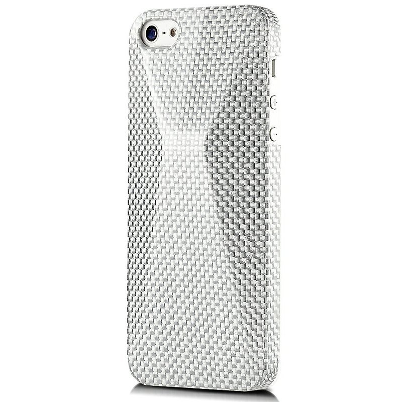 monCarbone【Peak】iPhone SE/5S/5 碳纤维保护壳(亮银) - 手机壳/手机套 - 其他材质 银色