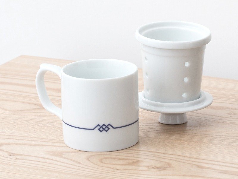 品茶集 白瓷集心马克杯 - 茶具/茶杯 - 瓷 白色