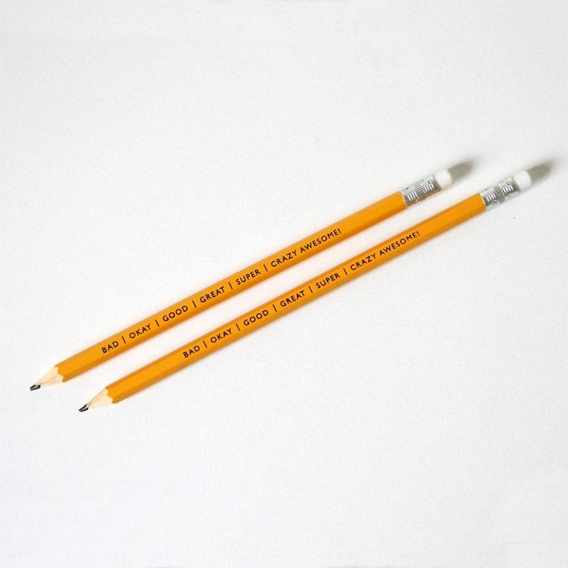 疯狂主意铅笔两枝 - 其他书写用品 - 木头 橘色