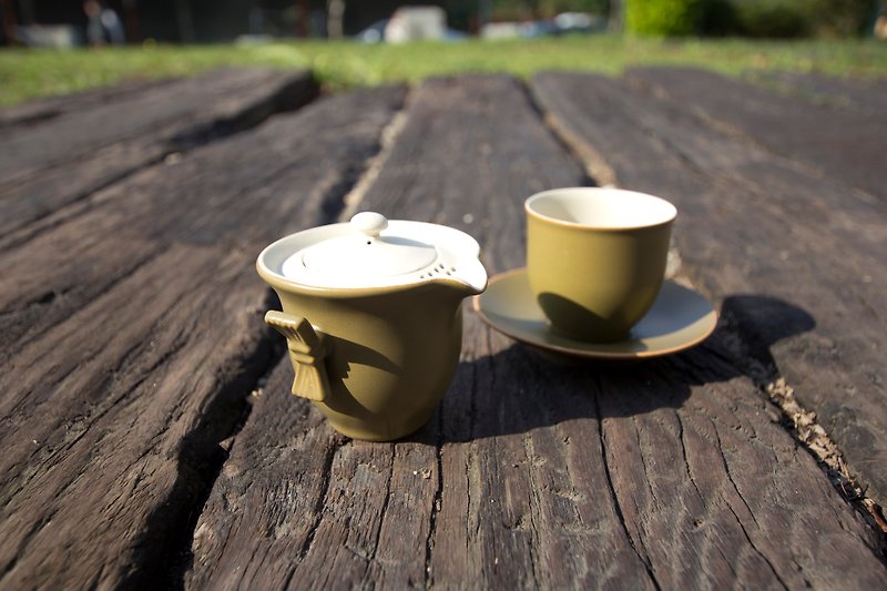 【VIVA】能量陶瓷系列●念香茶具组－芥末黄 - 茶具/茶杯 - 其他材质 黄色