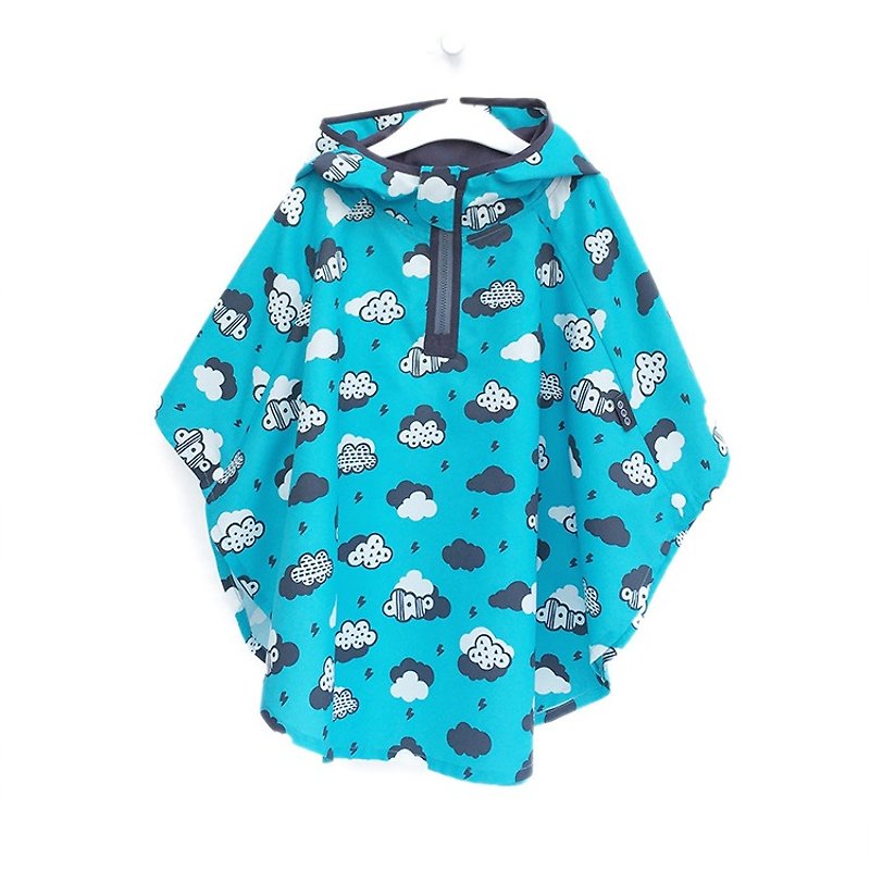 OGG宝宝探险斗篷 防风雨斗篷 轰隆隆云朵 小雨衣 蓝色 - 儿童雨衣/雨具 - 防水材质 蓝色
