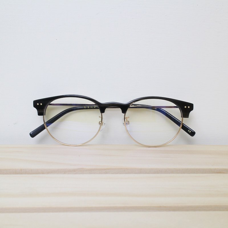 复古圆框 经典眉框  镜框 眼镜 - 眼镜/眼镜框 - 塑料 黑色