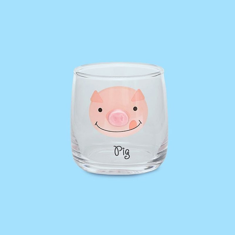 sunart 玻璃杯│小猪 - 茶具/茶杯 - 玻璃 粉红色