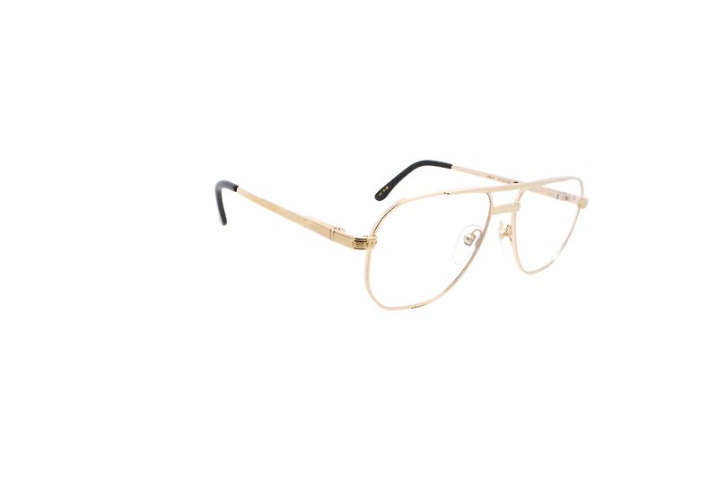 可加购平光/度数镜片 Solex SY-530 COL.01 90年代香港制古董眼镜 - 眼镜/眼镜框 - 其他金属 金色