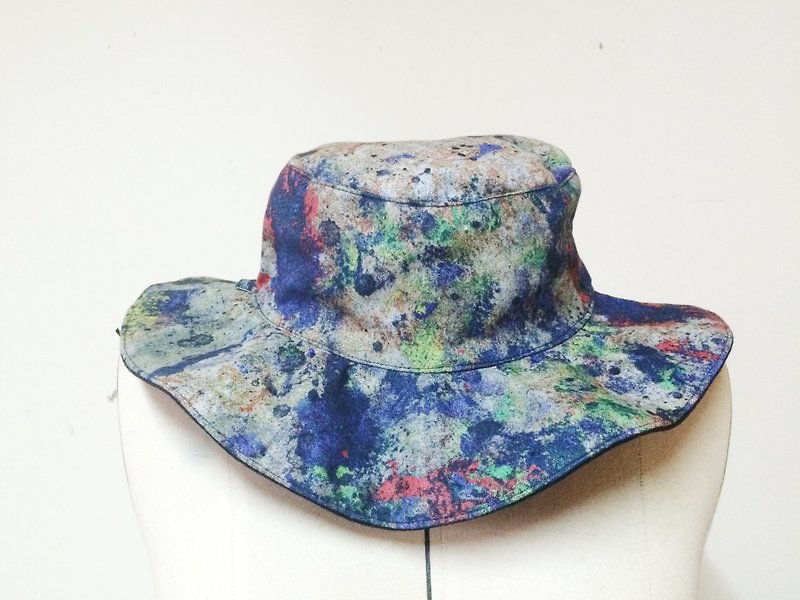 MaryWil帅气大帽檐帽-个性喷墨（可双面戴） - 帽子 - 其他材质 多色