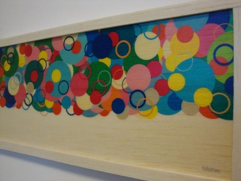 colourful circle - 墙贴/壁贴 - 木头 多色